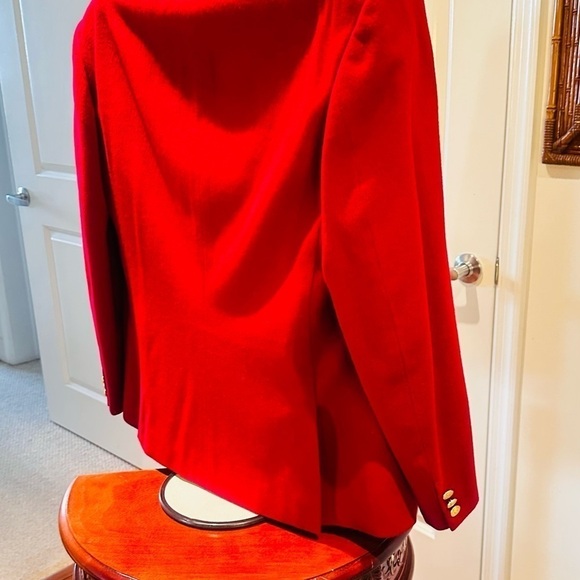 100% Kashmir Virgin Wool Red Blazer. - Picture 3 of 12